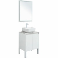 Столешница под раковину Aquanet Nova Lite 60 257607 Белый мрамор