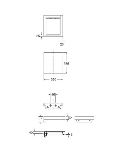 Столешница под раковину Kerasan Inka Project 32 341701 Белый глянец