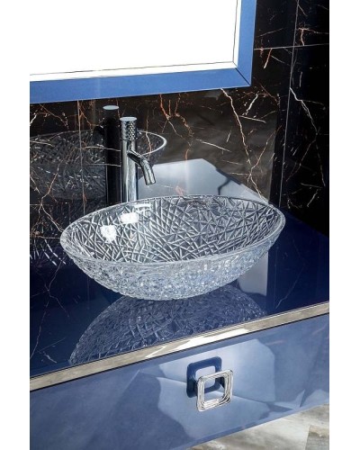 Столешница под раковину Boheme Armadi Art Lucido 101 853-100-BL Насыщенный синий