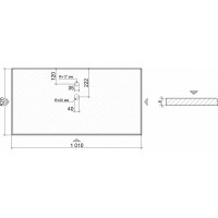 Столешница под раковину Boheme Armadi Art Lucido 101 853-100-BL Насыщенный синий