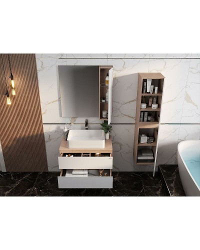 Столешница под раковину Onika Алеста 80 680001 Камень светлый