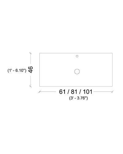 Столешница под раковину Boheme Armadi Art Vallessi 80 840-080-W Белая