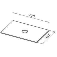 Столешница под раковину Allen Brau Reality 70 1.32022.GR-S Графит структ