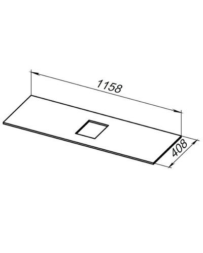 Столешница под раковину Allen Brau Priority 120 1.31012.G Графит