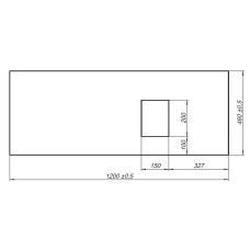 Столешница под раковину Allen Brau Infinity 120 R 1.21014.GR-S Графит структ