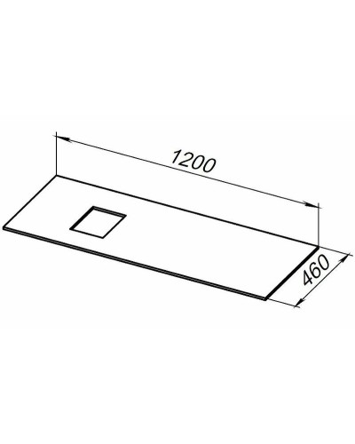 Столешница под раковину Allen Brau Infinity 120 L 1.21015.G Графит
