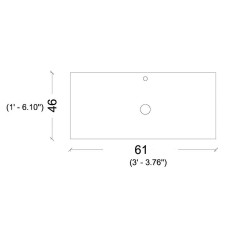 Столешница под раковину Boheme Armadi Art Vallessi 61 840-060-А Черная