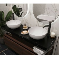 Столешница под раковину Boheme Armadi Art Flat 140 869-140-NM Черный мрамор