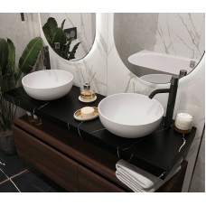 Столешница под раковину Boheme Armadi Art Flat 140 869-140-NM Черный мрамор