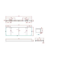 Столешница под раковину Boheme Armadi Art Flat 140 869-140-NM Черный мрамор
