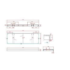Столешница под раковину Boheme Armadi Art Flat 140 869-140-NM Черный мрамор