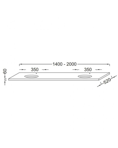 Столешница Jacob Delafon Parallel 180 Квебекский дуб