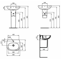 Раковина Ideal Standard Tesi 50 T009401 Euro White