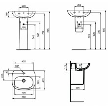 Раковина Ideal Standard Tesi 50 T009401 Euro White