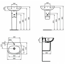Раковина Ideal Standard Tesi 50 T009401 Euro White