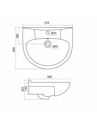 Раковина Santek Антик 55 1WH110186 Белая