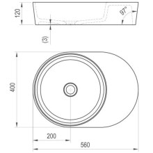 Умывальник 56 x 40 см Ravak Moon 2S XJN01300003