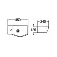 Раковина Comforty 45 R 7947BR 00004150355 Белая