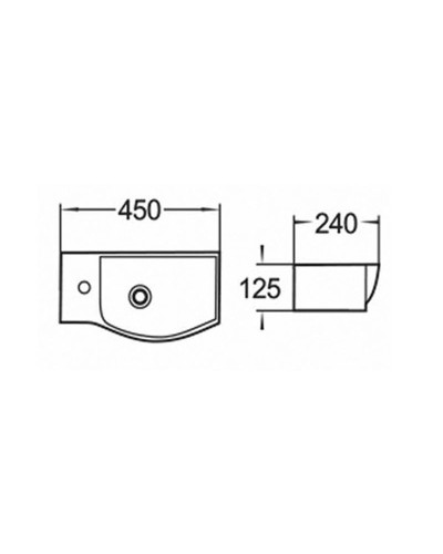 Раковина Comforty 45 R 7947BR 00004150355 Белая