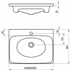 Раковина Ravak Balance 60 XJX01260000 Белая