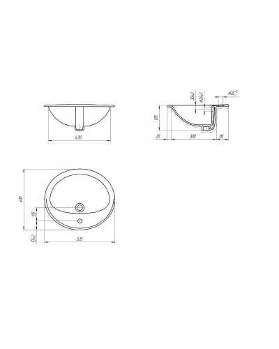 Раковина Cersanit Calla 54 S-UM-Cl/1-w Белая