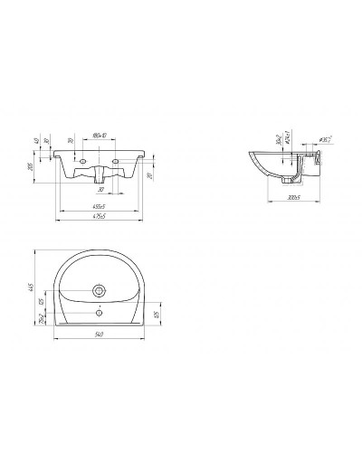 Раковина Cersanit Erica 55 S-UM-ERI55/1-w Белая