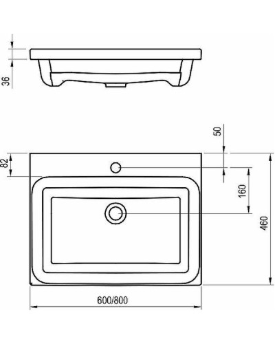 Раковина Ravak Comfort 80 XJX01280001 Белая