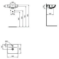 Раковина Ideal Standard Connect Air 40 E0307V3 Черный шелк