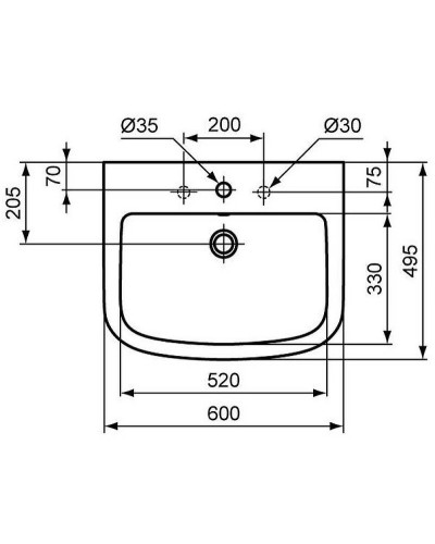 Раковина Ideal Standard Tempo 60 T056401 Euro White