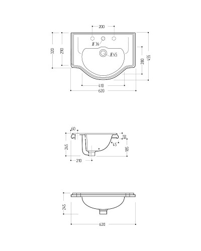 Раковина Migliore Bella 62 20603 Белая
