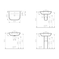 Раковина Vitra S20 60 5503B003-0001 Белая