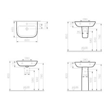 Раковина Vitra S20 60 5503B003-0001 Белая
