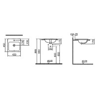 Раковина Vitra S20 45 5463B003-0001 Белая