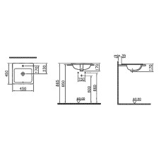 Раковина Vitra S20 45 5463B003-0001 Белая