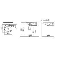 Раковина Vitra S20 48 5467B003-0001 Белая