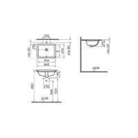 Раковина Vitra S20 50 5474B003-0618 Белая