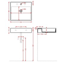 Раковина Artceram Scalino 55 SCL007 01 00 Белая глянцевая