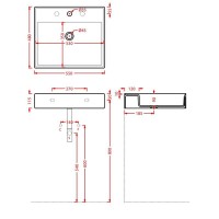 Раковина Artceram Scalino 55 SCL007 05 00 Белая матовая