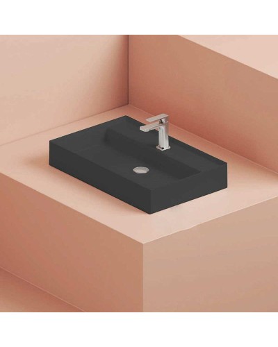 Раковина Artceram Scalino 75 SCL008 17 00 Черная матовая