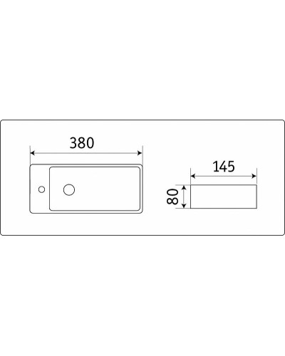 Раковина CeramaLux 38 9048FR Белая