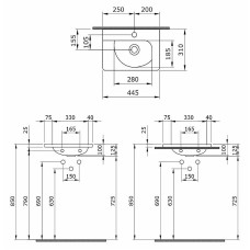 Раковина Bocchi Taormina Arch 45 1015-020-0126 Антрацит матовая