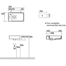 Раковина Kerasan Cento 45 353701Lx1 Белая
