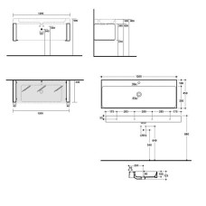 Раковина Kerasan Cento 120 353401x1 Белая