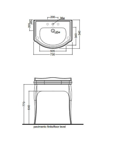 Раковина Kerasan Retro 73 104701x3 Белая