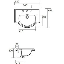 Раковина Kerasan Retro 62 103001x1 Белая