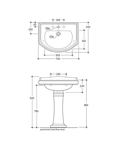 Раковина Kerasan Retro 73 104701x1 Белая