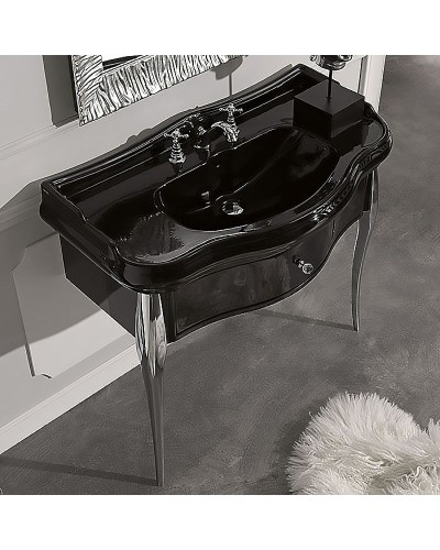 Раковина Kerasan Retro 100 105004 nerox1 Черная блестящая