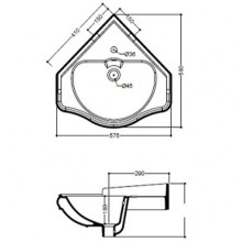 Раковина Kerasan Retro 57 103201x1 Белая