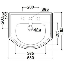 Раковина Kerasan Retro 55 104501x3 Белая