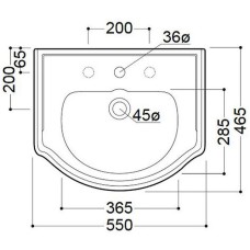 Раковина Kerasan Retro 55 104501x3 Белая